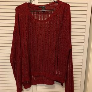 DKNY Metallic Red Sweater Size XL